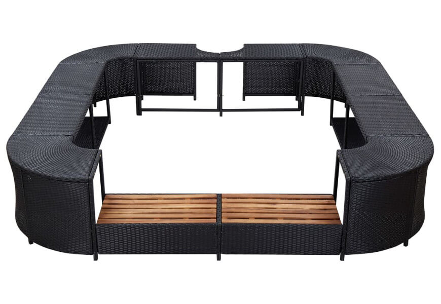 contour de spa gonflable compatible avec bestway lay z spa carré