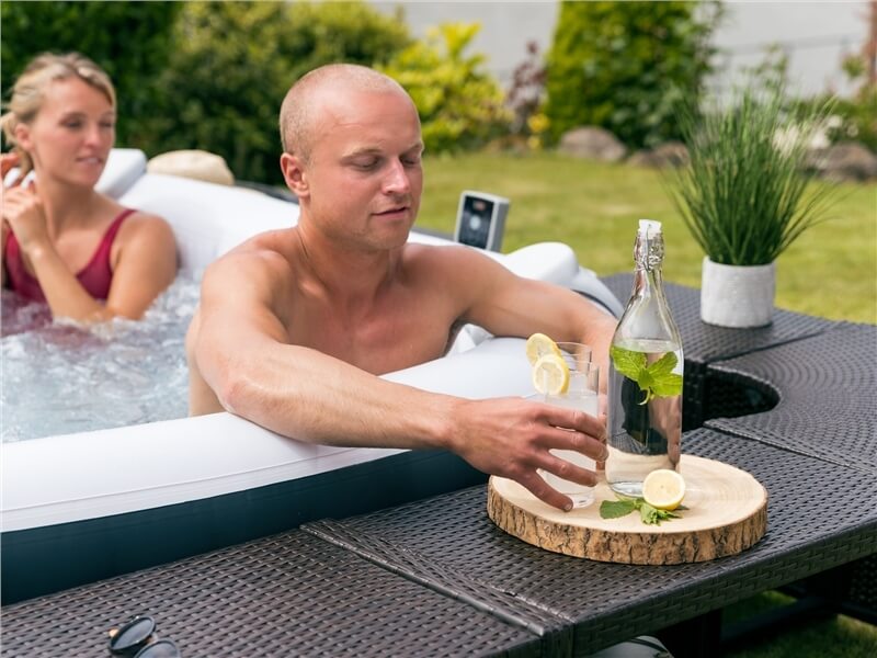 rebord pour spa gonflable carré vidaxl